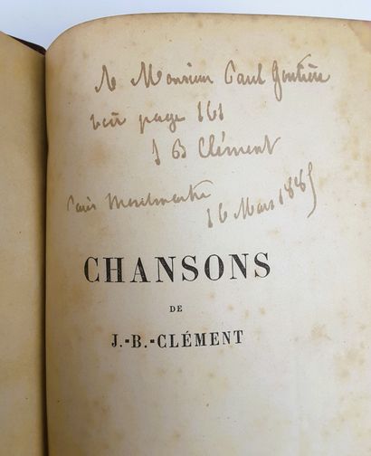 null CHANSONS - Jean-Baptiste CLEMENT (1836-1903, chansonnier montmartrois et communard,...