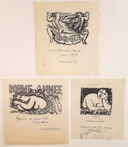 null BEAUX-ARTS – Maurice SAVIN (1894-1973, peintre et graveur) / Ensemble de 9 estampes...