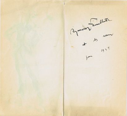 null Raymond FEUILLATTE (1901-1971, Peintre) / Dessin original autographe signé à...