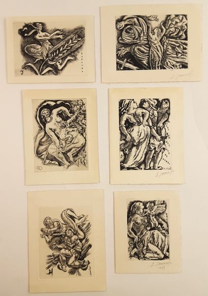 null BEAUX-ARTS – Alfred-Auguste JANNIOT (1889-1969, sculpteur) / Ensemble de 10...