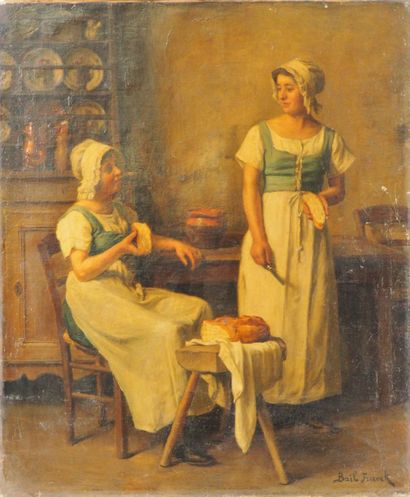 null Franck Antoine Bail (1858-1924)

"La pause des cuisinières"

Huile sur toile,...
