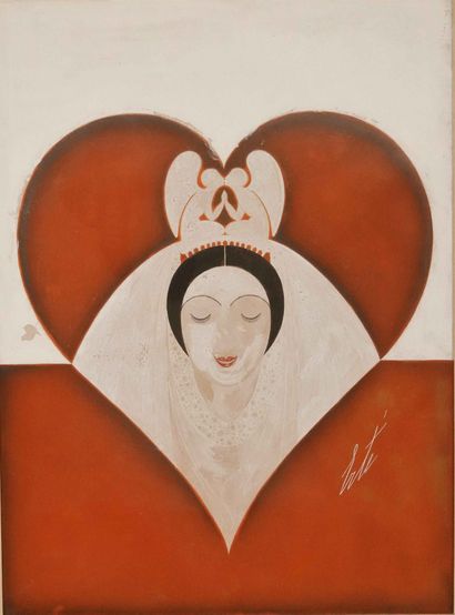 null Romain de Tirtoff dit Erte (1892-1990)

La Dame de cœur

Gouache et encre sur...