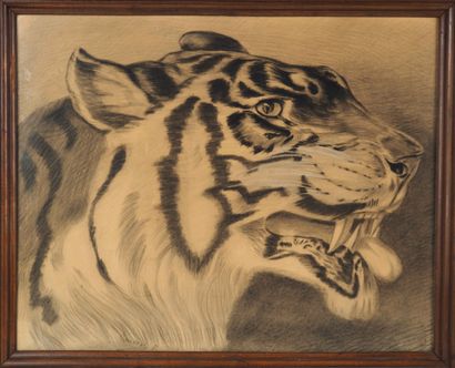 null 
Boussac (XIXème siècle)

Le tigre

Dessin au fusain et craie blanche, signé...