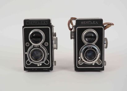 null Ensemble de deux appareils photographiques : Semflex n°304468 avec objectifs...