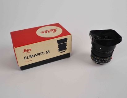 null Objectif Leica Leitz Elmarit-M 2.8/28 mm n°3392841 (1986), sans bouchons, avec...