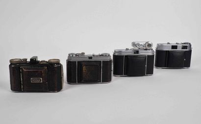 null Ensemble de quatre appareils photographiques Kodak divers : Retina, Retina Ia,...