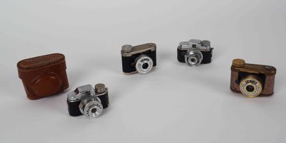 null Ensemble de quatre appareils photographiques miniatures : Petie, Crystar et...