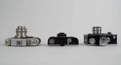 null Ensemble de trois appareils photographiques : Argus A, C3 Matchmatic et C-F...