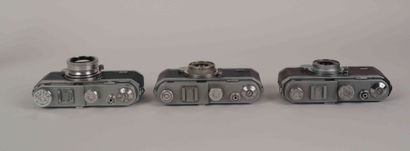 null Set of three Foca 2 stars cameras: one Oplarex 1.9/5 cm, a second Foca 3.5/5cm...