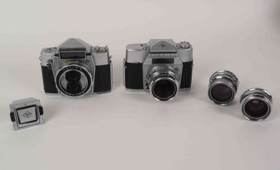 null Agfa kit. Optima-Reflex camera with Apotar 2.8/45 mm lens. Ambiflex camera with...