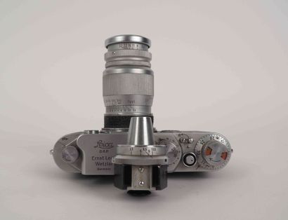 null Leica II f camera n°611378 (1952) with Elmar 4/9 cm lens n°872840 (1951) and...