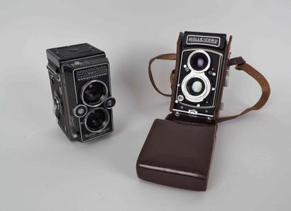 null Ensemble de deux appareils photographiques : Rolleicord avec objectifs Schneider-Kreuznach...