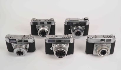 null Set of five Kodak cameras: Retinette f (Angenieux), Retinette IB (Reomar), Retina...