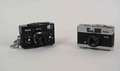 null Ensemble de deux appareils photographiques : Rollei 35 TE (Tessar 3.5/40) et...