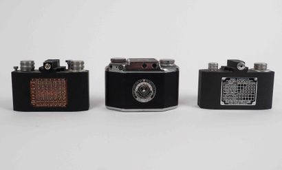 null Set of three miscellaneous cameras: Sem Baby (Som Berthiot Flor 3.5/45 lens),...