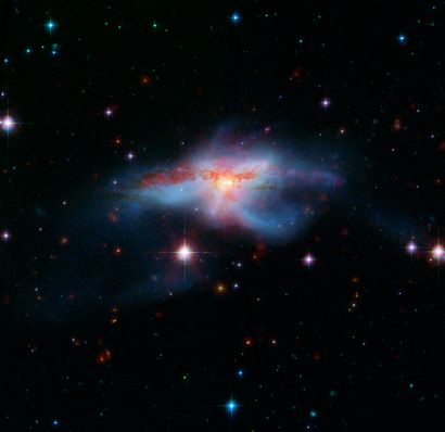 null NASA. LARGE FORMAT. DEEP SPACE. Photograph of a formidable ultraluminous galaxy....