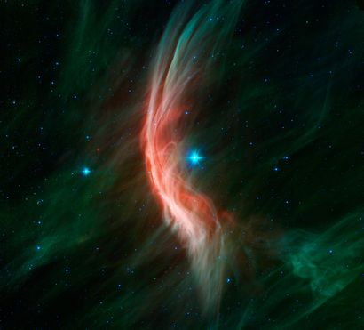 null NASA. LARGE FORMAT. DEEP SPACE. Impressive cosmic waves made by a giant star:...