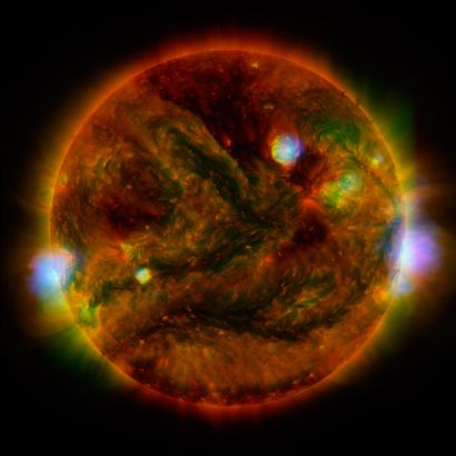 null Nasa. X-rays illuminate the surface of our sun in a bouquet of colors. Active...