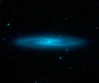 null NASA. LARGE FORMAT. DEEP SPACE. Superb photograph of the Sculptor Galaxy which...