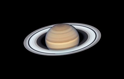 null NASA. HUBBLE TELESCOPE. Portrait of the planet Saturn. The Hubble Space Telescope's...