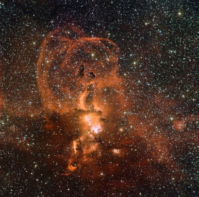 null Nasa. This photograph of a star-forming region reveals giant loops of gas ejected...