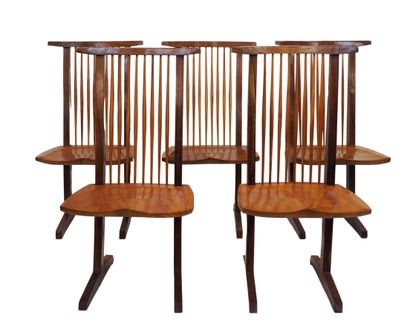 Georges NAKASHIMA (1905-1990), D'APRÈS 
Conoïd Chairs, circa 1960



Suite de douze...