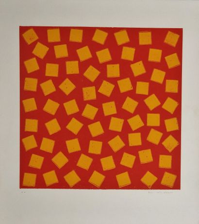 Ervin NEUHAUS (1928-2012) Composition géométrique
Linogravure sur papier
Signée en...