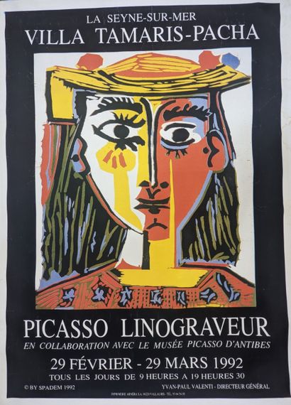 Pablo PICASSO (1881-1973), d'apres Picasso Linograveur, 1992
Exhibition poster
180...