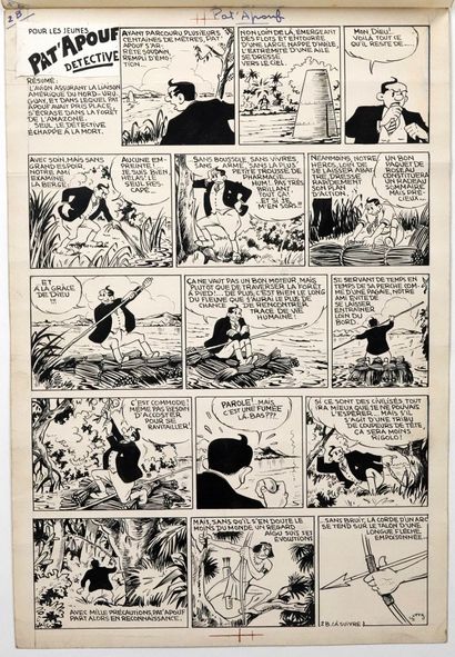 null GERVY

Pat'apouf

Plate 2 of an adventure of the detective

India ink signed...