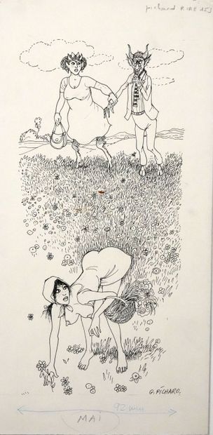 null PICHARD Georges

Young woman picking up flowers, published in Le Rire magazine

India...