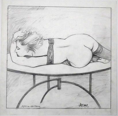 null VARENNE Alex

Sylvie on Starck table

Graphite signed at the bottom right

48...