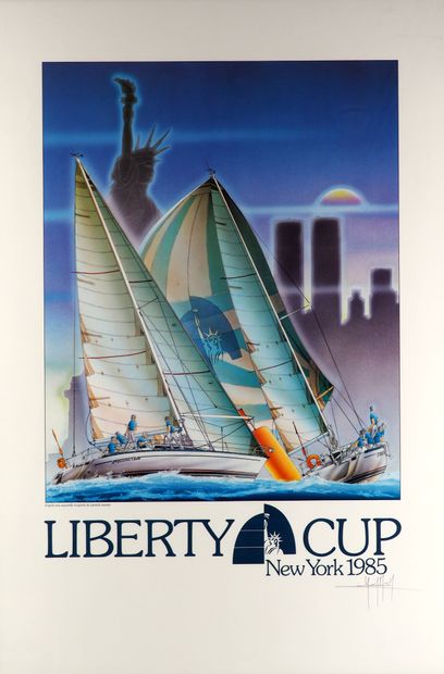 null 1 Affiche Liberty Cup par Yannick Manier signée en bas à droite

1985