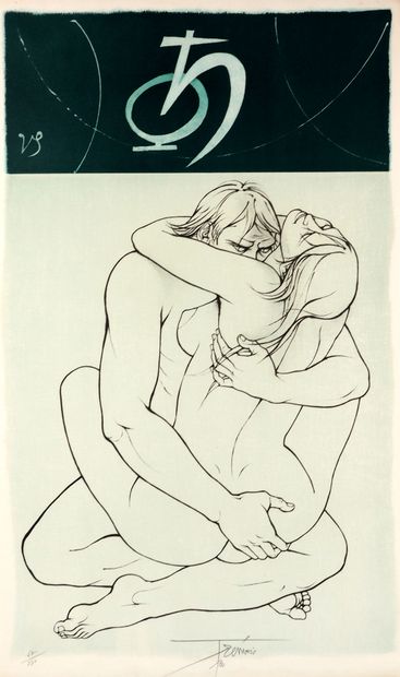null Pierre-Yves Trémois (1921-2020)

Couple enlacé, 1983

Lithographie sur paier...