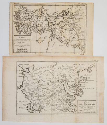 null 198 - GRÈCE MACÉDOINE. 3 petites Cartes, fin XVIIIe : Carte gravée par P. F....