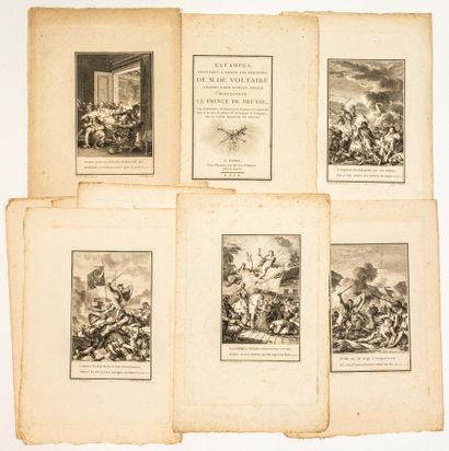 null 188 - VOLTAIRE. 1782. Ten " Estampes destined to decorate the Editions of Mr...