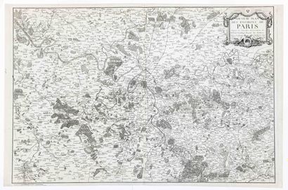 null 184 - MAP of 1781 : "Nouveau plan des ENVIRONS DE PARIS, d'après les nouvelles...