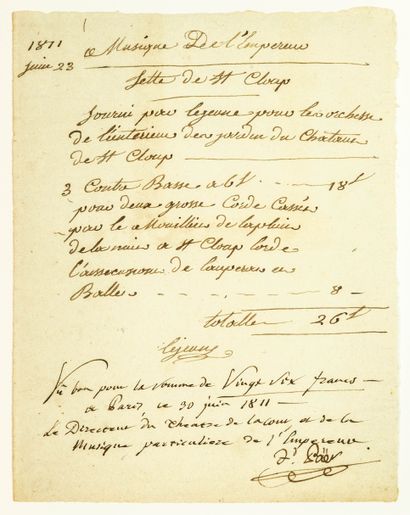 null 313 - FÊTE AU CHÂTEAU DE SAINT CLOUD (92) en 1811. Musique de l’Empereur NAPOLÉON...