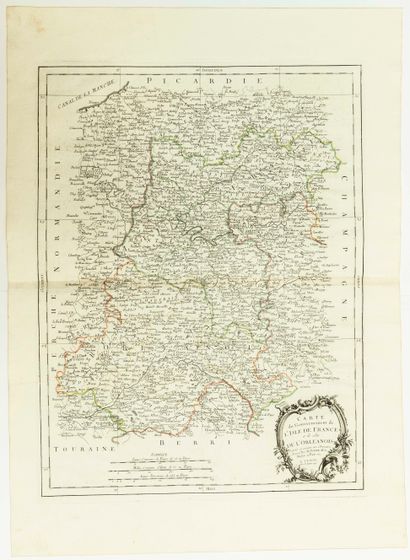 null 174 - MAP XVIII: "Map of the Government of ISLE DE FRANCE and that of ORLEANAIS...
