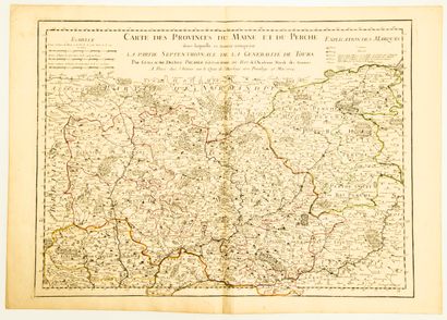 null 106 - CARTE XVIII : «Carte des Provinces du MAINE et du PERCHE dans laquelle...