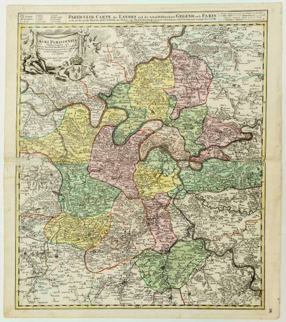 null 128 - CARTE XVIII de L’ILE DE FRANCE : « Agri Parisiensis Tabula paricularis…...