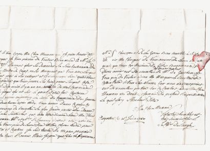 null 182 - CÔTE D'ARMOR. Letter A.S. the Chevalier de LANGLE, ARGENTAN (Orne) June...