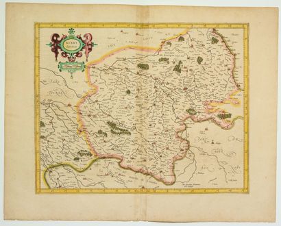 null 37 - Carte du XVIIe : «BERRY Ducatis » (c.1634) (54 x 43 cm) État B+. Texte...