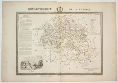 null 407 – Carte : « Département de l’ARIÈGE. » Atlas des Départements de la France....