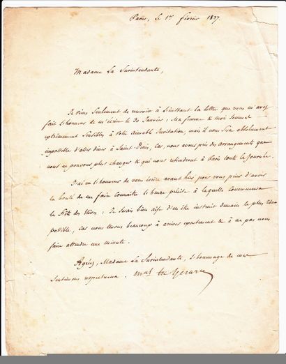 null 400 - Comte GÉRARD Etienne Maurice (1773-1855) Général d’Empire, Maréchal de...
