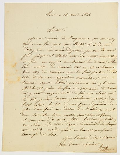 null 371 - Nicolas Bernard RAGGI, Statuaire naturalisé Français en 1828. (Carrare/...