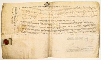 null 200 - LOIRET. Bailliage de MONTARGIS (45) 26 Octobre 1787. Contrat d’acquisition...