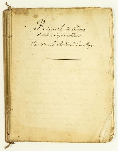 null 275 - Le chevalier DE LA TREMBLAYE (né en Anjou 1739-1807) Poète et Littérateur...