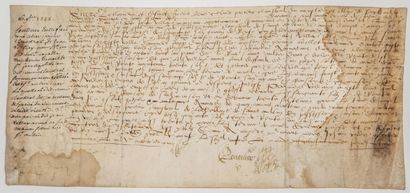 null 5 - MAINE ET LOIRE. 1535. Sentence condemning to pay an annuity to Brother René...