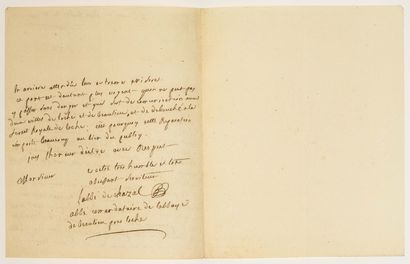 null 158 - INDRE-ET-LOIRE. 1767. ABBAYE DE BEAULIEU LÈS LOCHES. Lettre autographe...