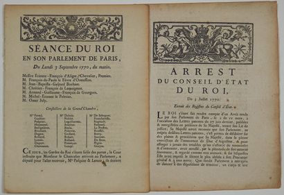 null 161 - BRITTANY. DUKE OF AIGUILLON. 2 Prints concerning the Affair of LA CHARLOTAIS...